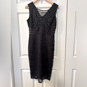 Black lace dress with peekaboo sides